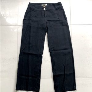 Michael Kors Navy Wide-Leg beach Pants size 2 100% linen